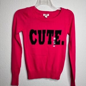 NEW Pink Cute Sweater  Sz Small Juniors
